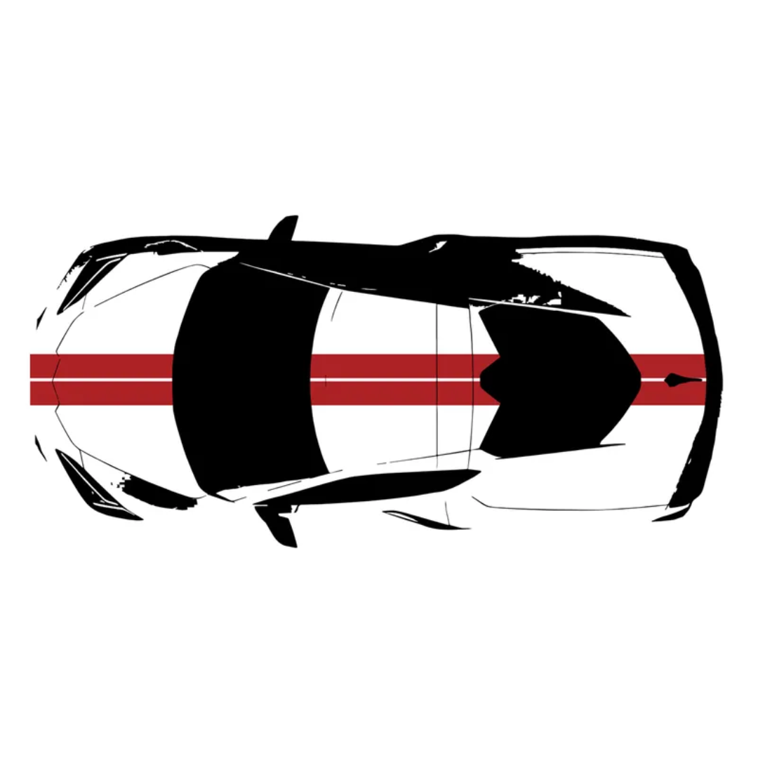C8 2020-2026 Corvette Front to Back Dual Stripes - CA