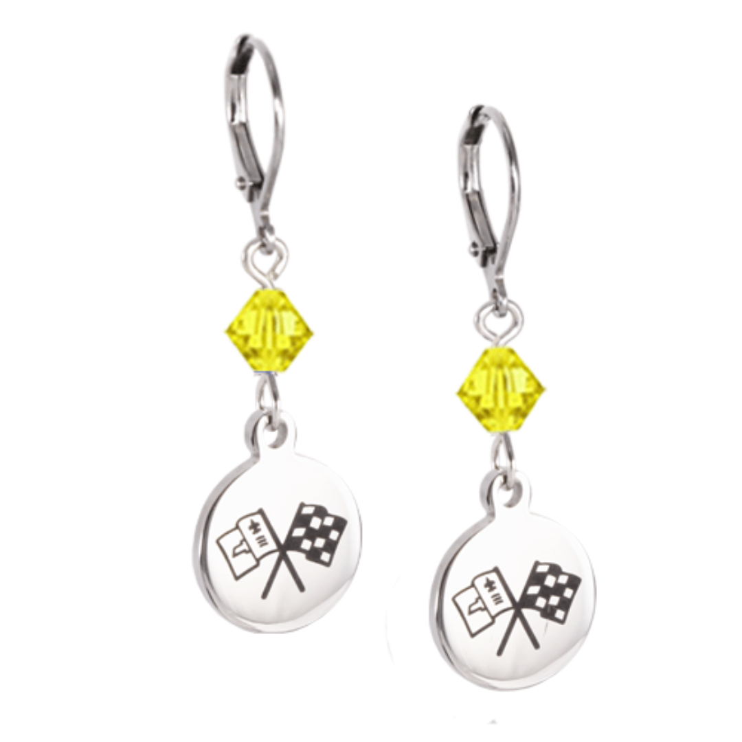 c2-corvette-emblem-sterling-silver-pendant-crystal-earrings-bundle