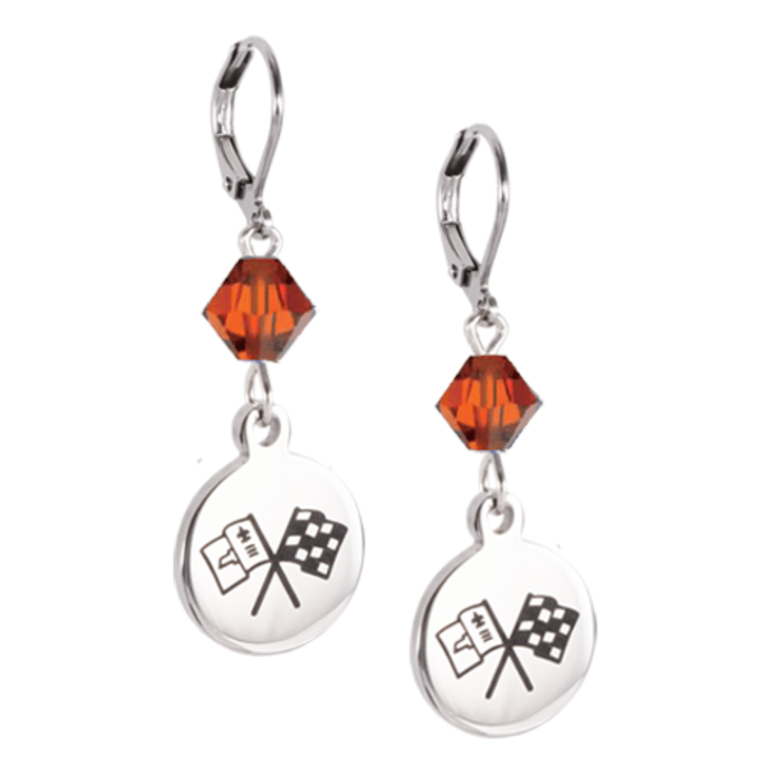 c2-corvette-emblem-sterling-silver-pendant-crystal-earrings-bundle