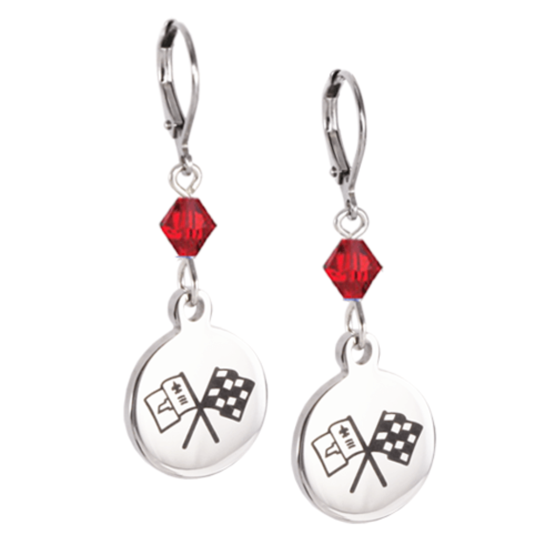 c2-corvette-emblem-sterling-silver-pendant-crystal-earrings-bundle