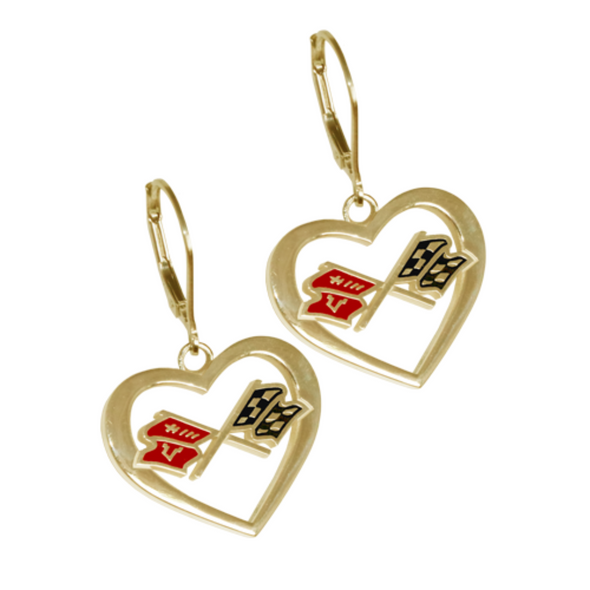 Early C3 Heart Leverback  Earrings - Sterling Silver or 14k Gold