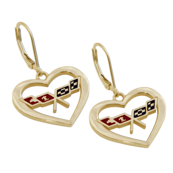 Late C3 Heart Leverback Earrings - Sterling Silver or 14k Gold