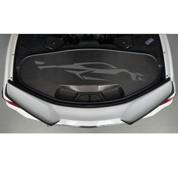 Corvette C8 Carbon Fiber Trunk Cover - Profile Logo
