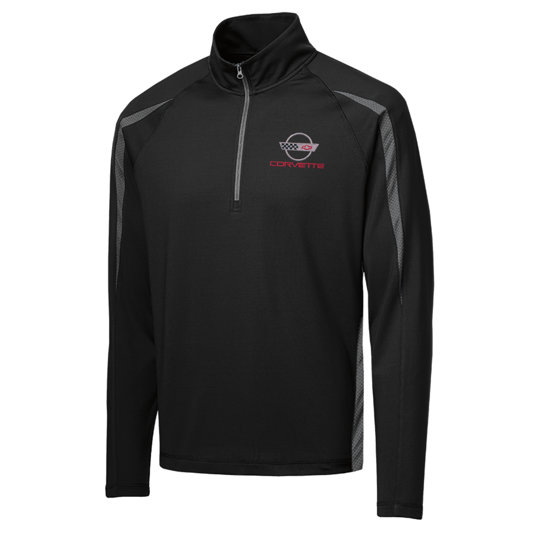 mens-c4-corvette-stretch-half-zip-pullover