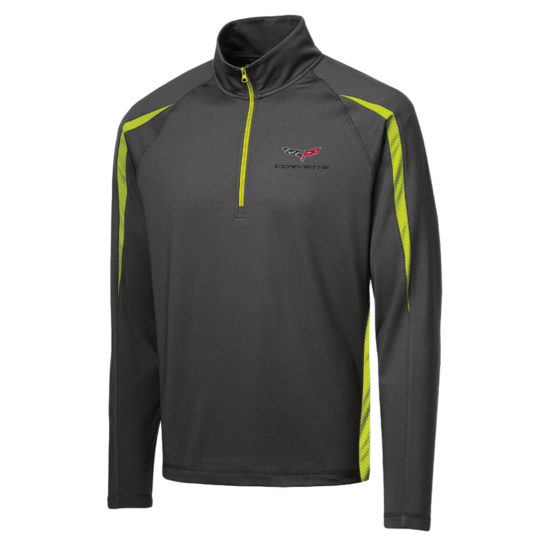 mens-c6-corvette-stretch-half-zip-pullover
