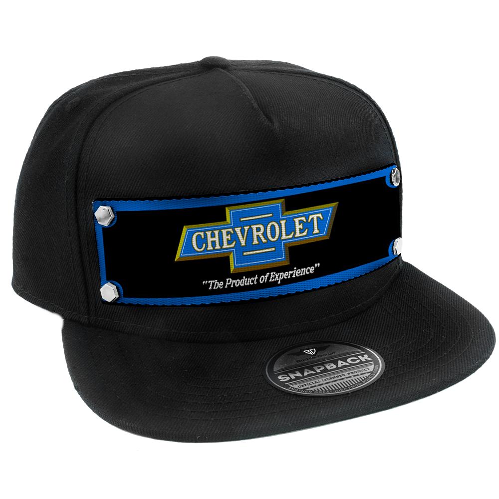 1916 Chevrolet Bowtie The Product of Experience Embellishment Trucker Hat Black