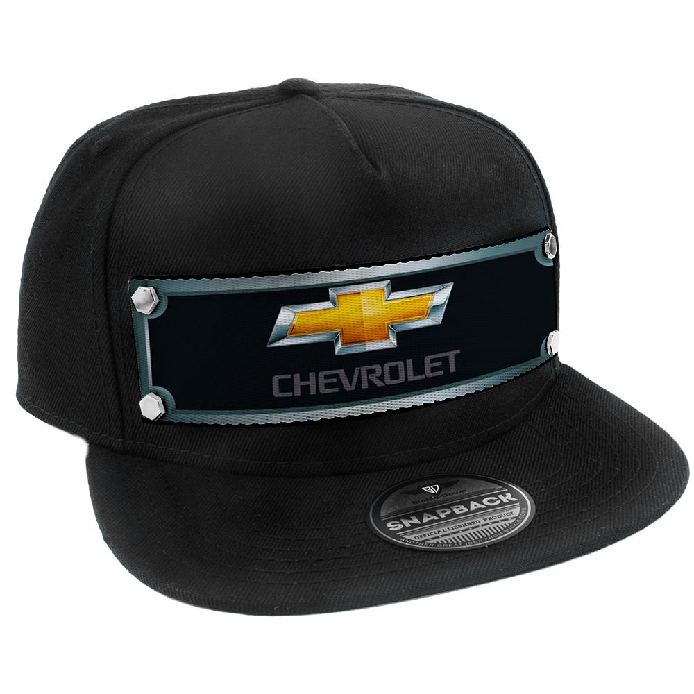 Chevrolet Bowtie Black & Gold Embellishment Trucker Hat