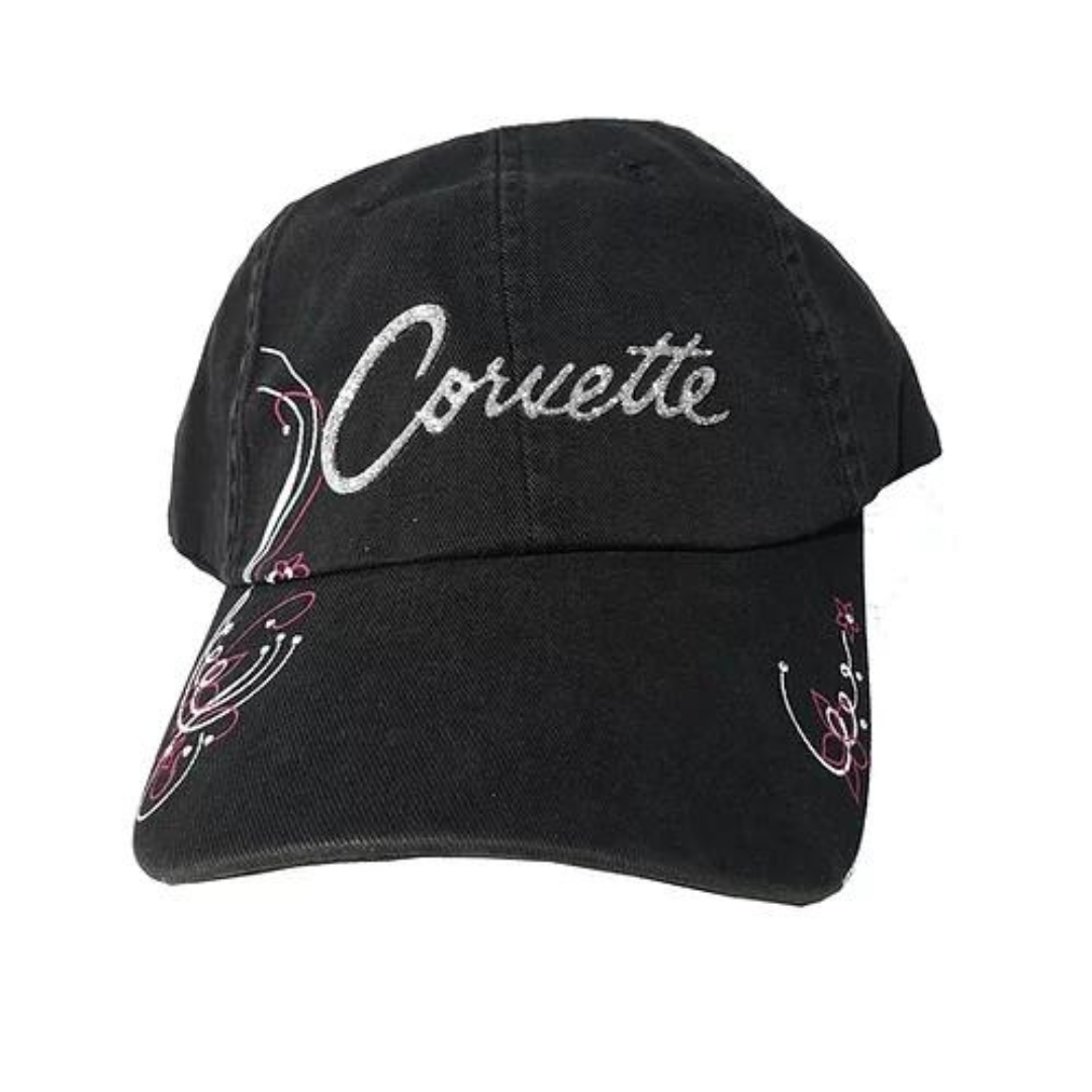 Corvette Glitter Script Ladies Hat / Cap