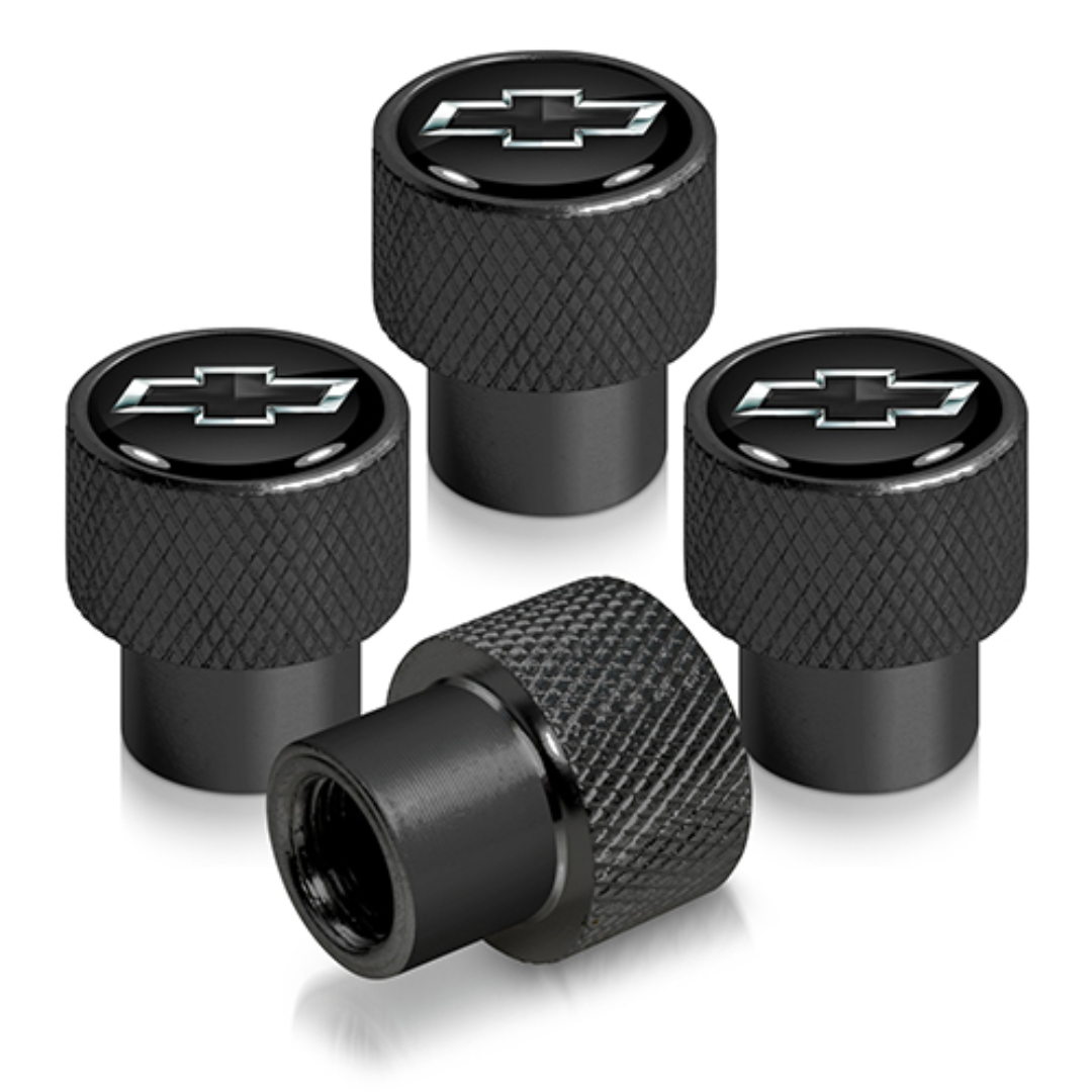 Black Bowtie Raised Valve Stem Caps