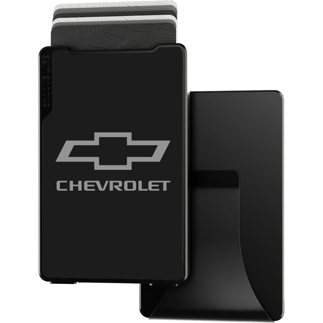 Black CHEVROLET Bowtie Groove Wallet