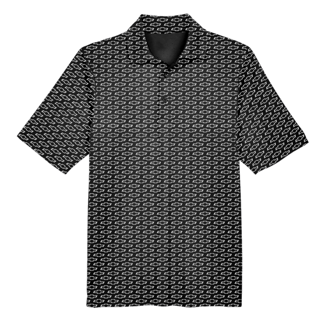 Bowtie Sublimated Polo – Black/White