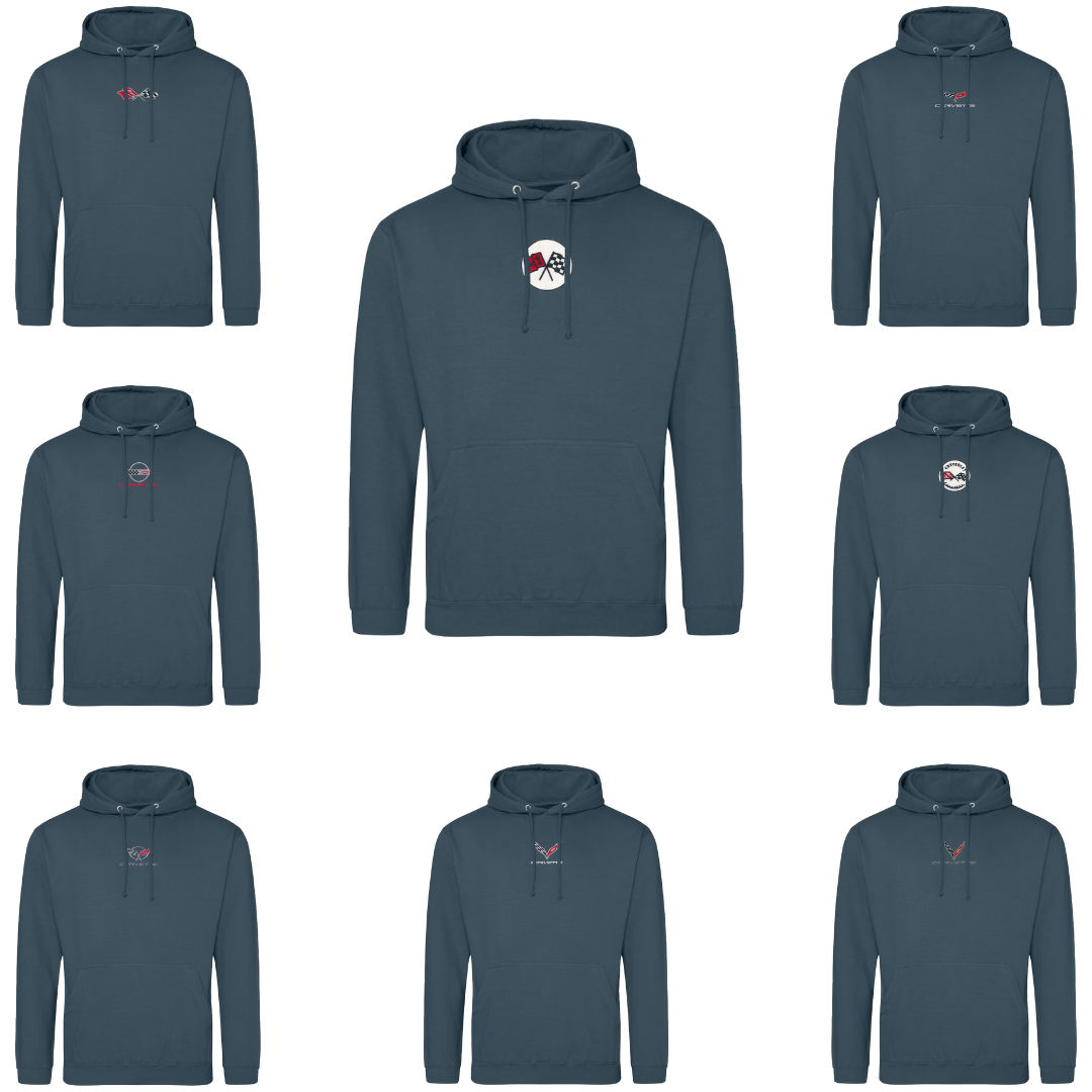 Corvette Embroidered Hoodie - Air Force Blue
