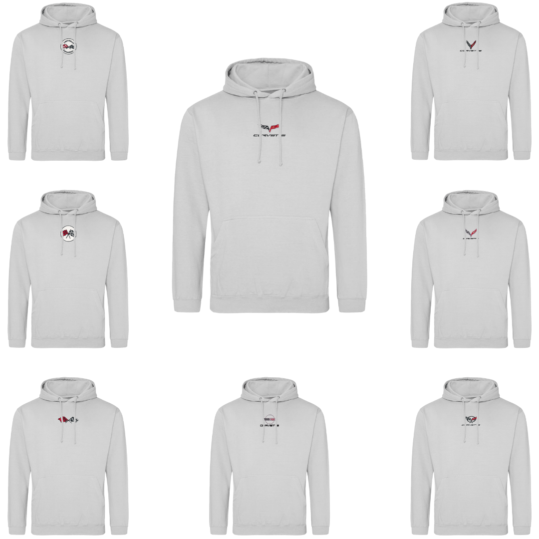 Corvette Embroidered Hoodie - Moondust Gray