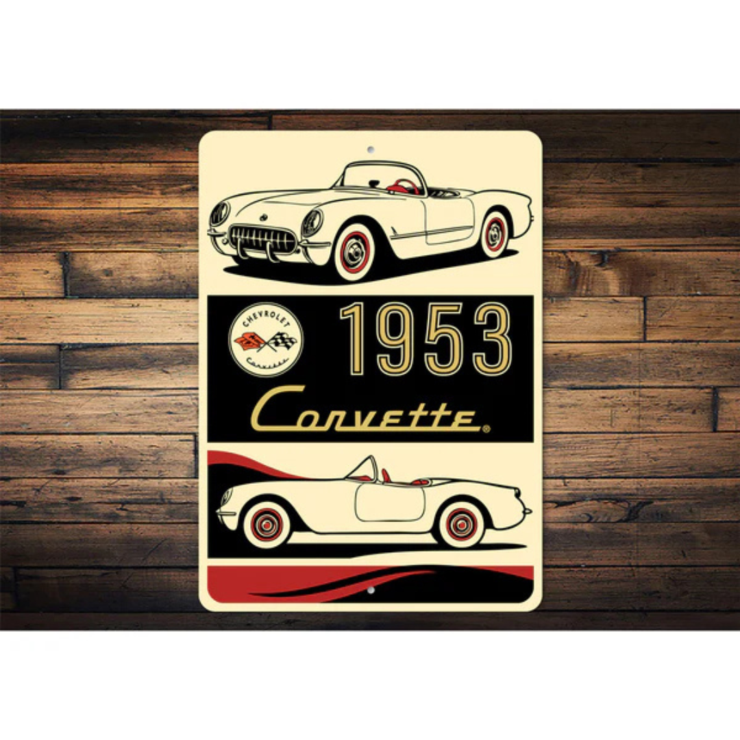 C1 Corvette 1953 Classic Chevrolet Sign