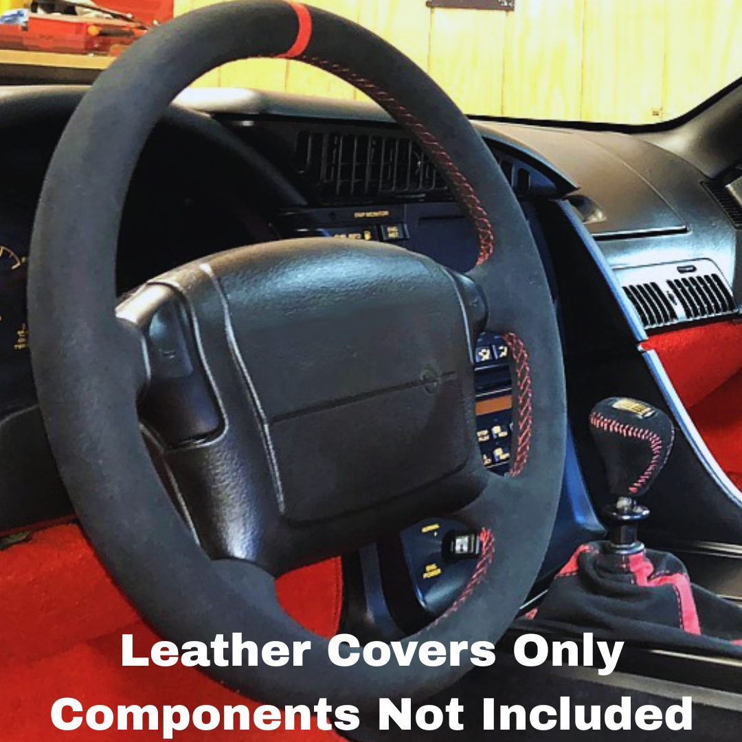 C4 1990-1996 Chevrolet Corvette Custom Steering Wheel Reupholstery Kit - 2 Spoke