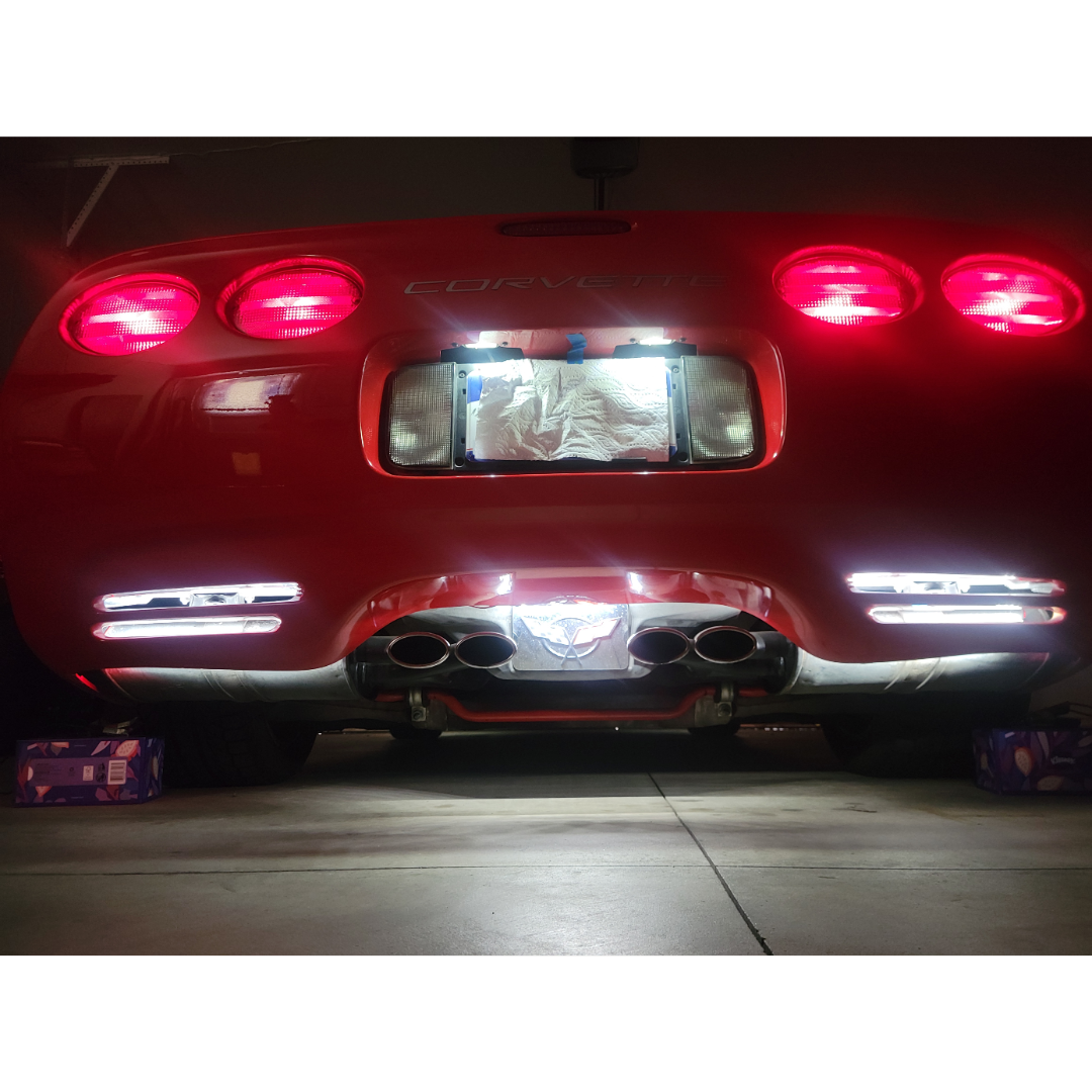 C5 1997-2004 Rear Fascia LED Lighting Kit with Exhaust Enhancer Plate Lighting Kit