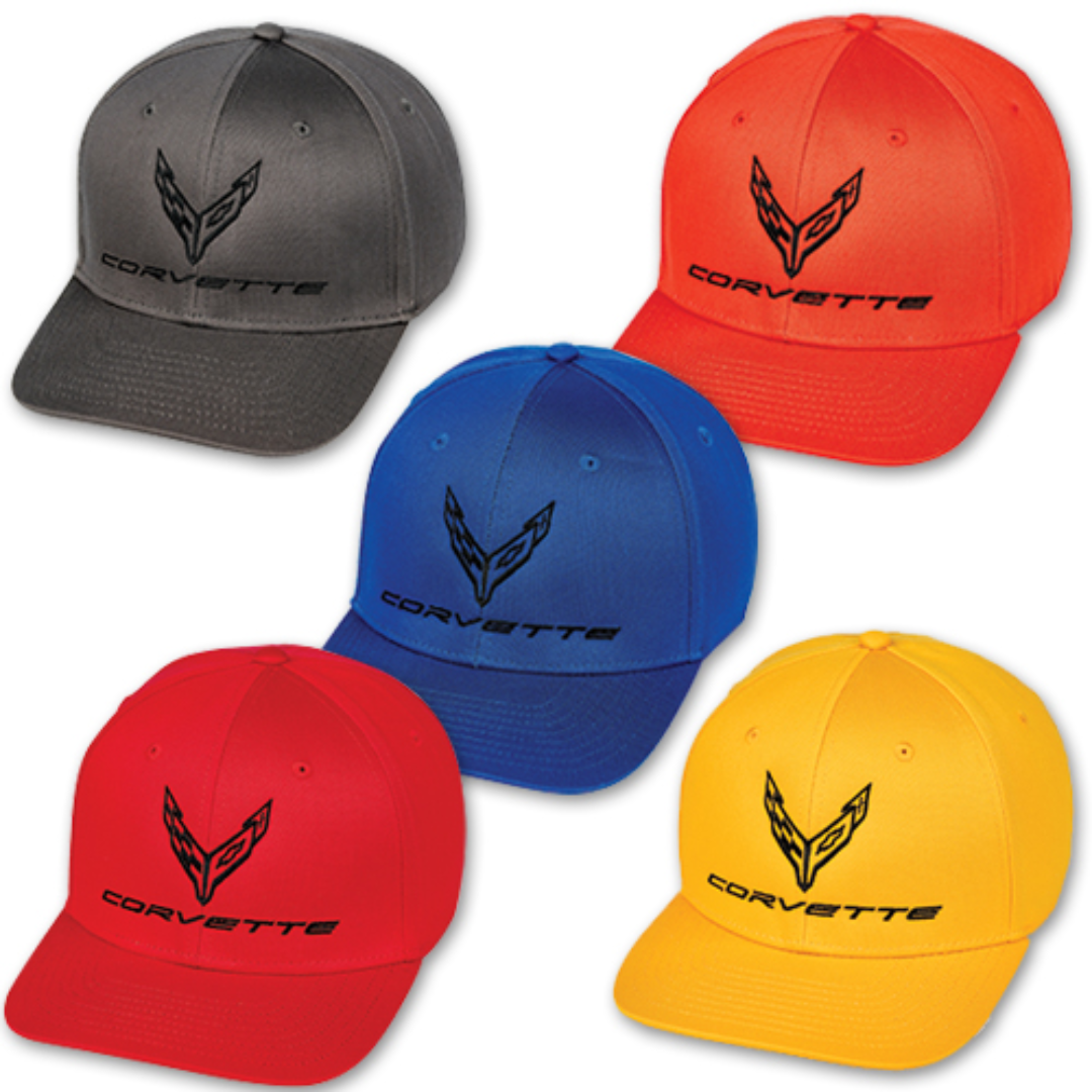 C8 Corvette Tonal Flag Logo Cap