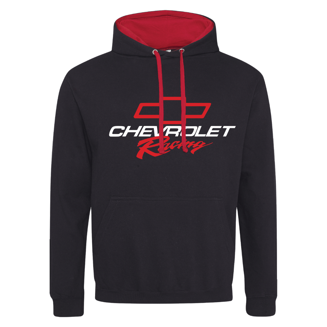 Chevy Racing Black and Red Hoodie Sweatshirt