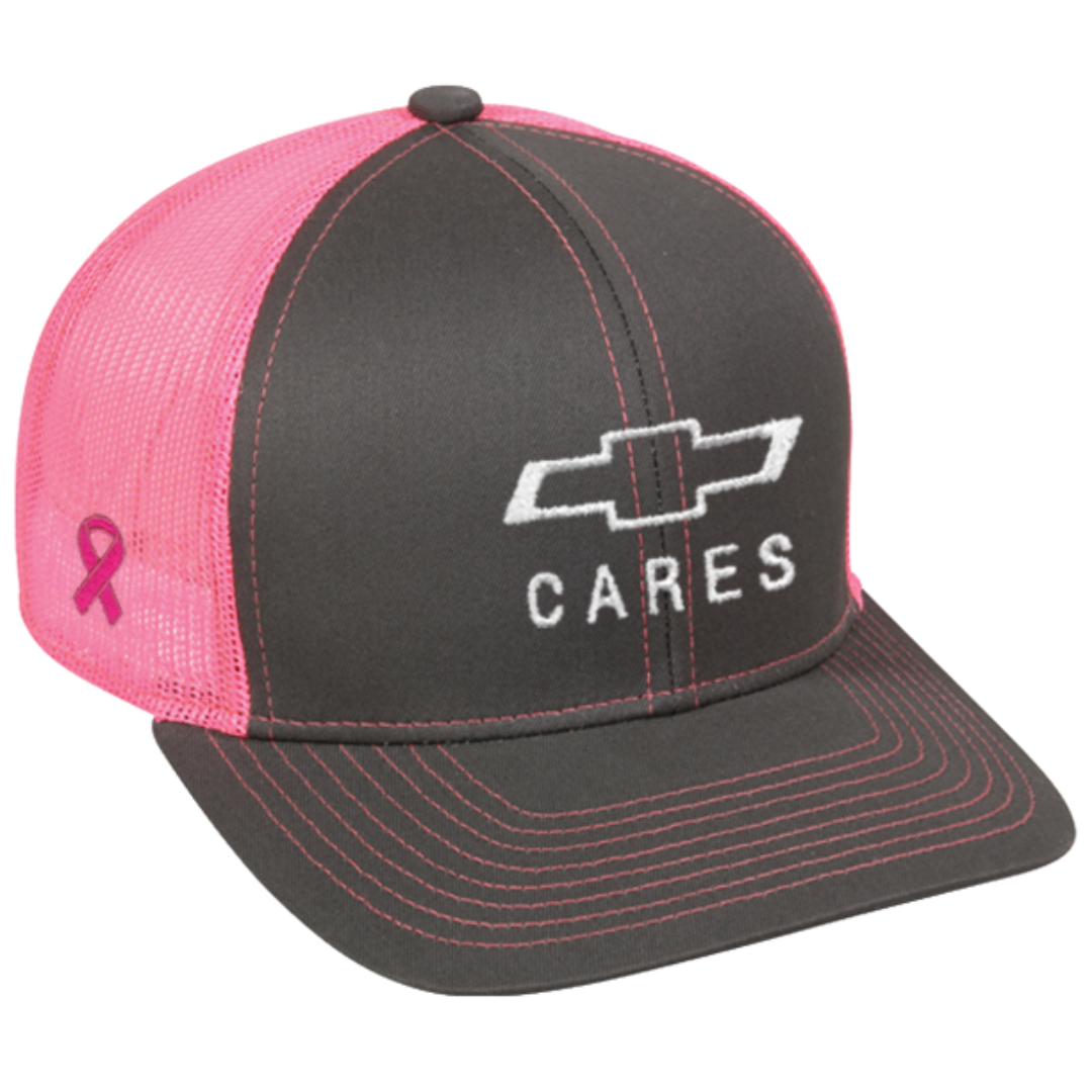 Chevy Cares Charcoal & Pink Mesh Hat