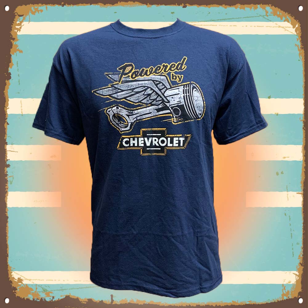 Chevy Powered Piston Garage T-Shirt