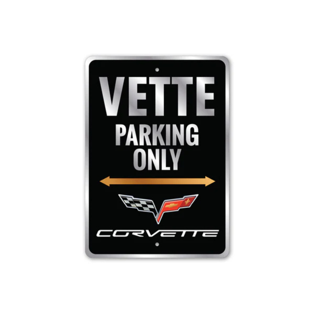 Corvette Badge Vette Parking Decor Only Sign