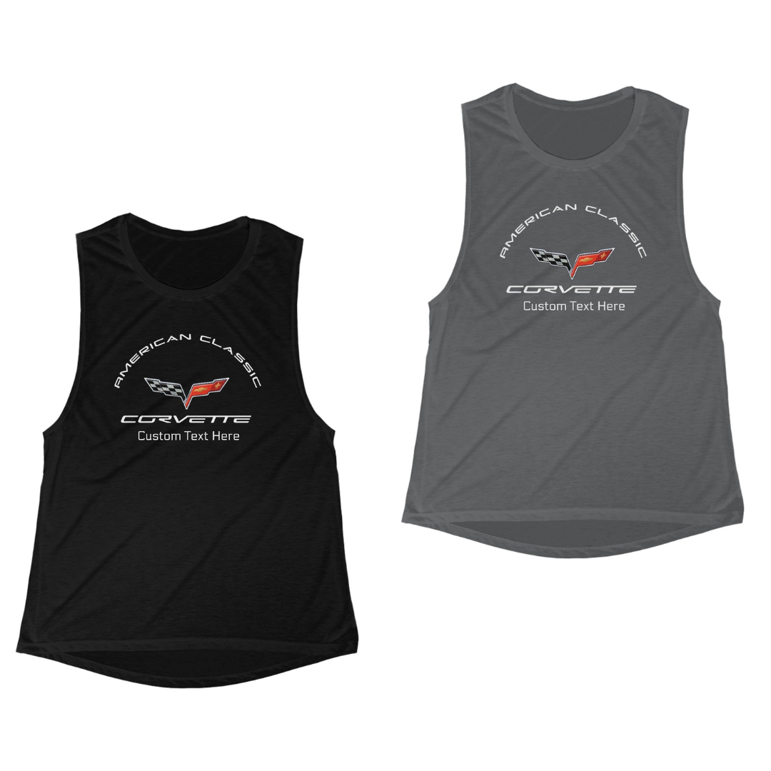 Corvette C6 Personalized Women's Flowy Scoop Muscle Tank