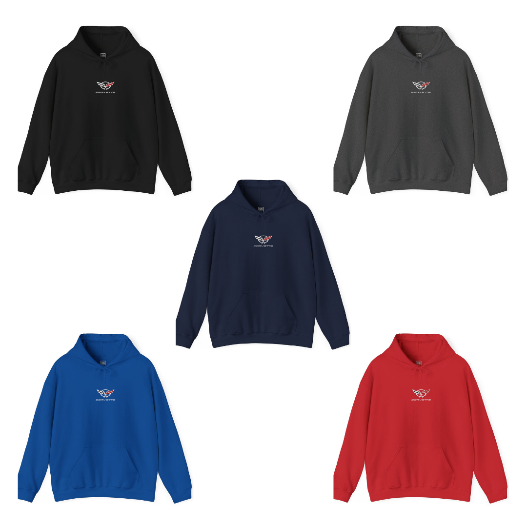 Corvette C5 Embroidered Logo Heavy Blend Hooded Sweatshirt