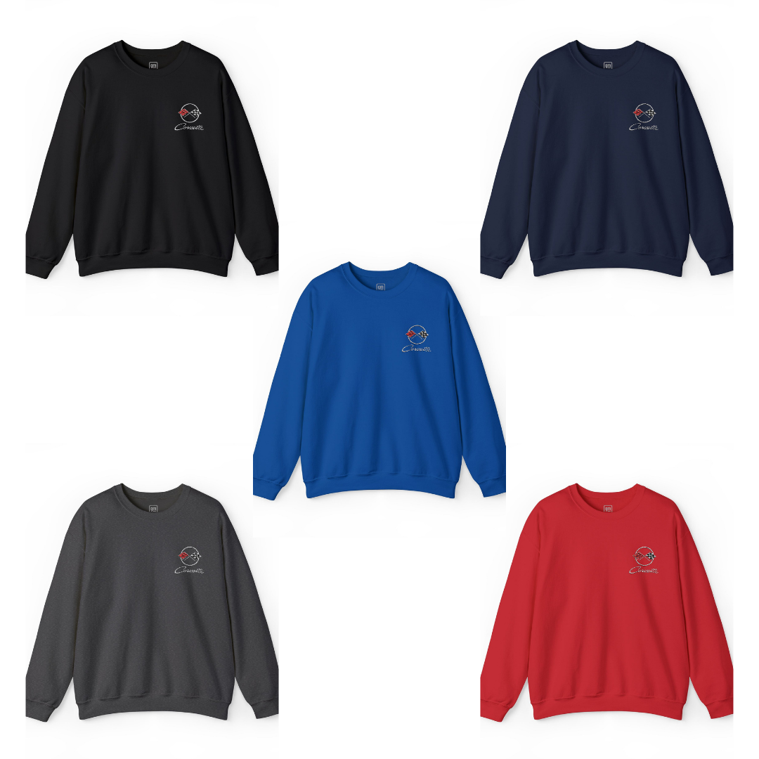 Corvette C2 Embroidered Logo Heavy Blend Sweatshirt