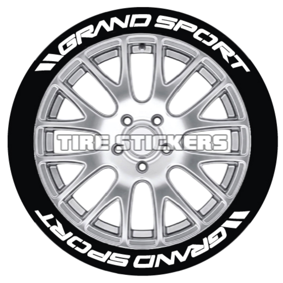 // Grand Sport Tire Stickers - 8 OF EACH - 17"-18" - 1"