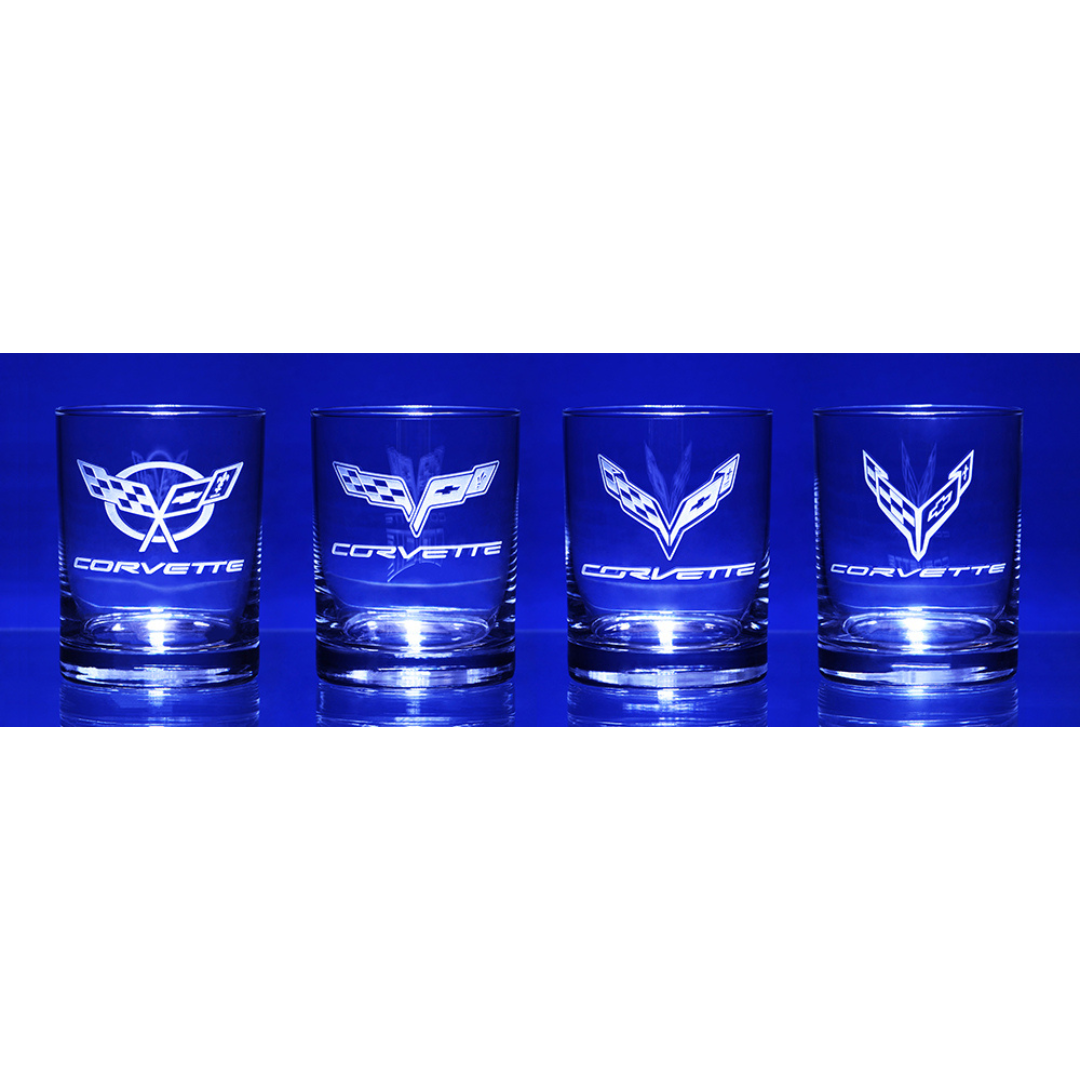 Corvette Later Generations C5-C8 Short Beverage Glass (4)