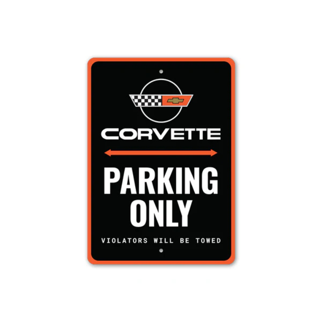 Corvette Parking Only Violators Will Be Towed Sign