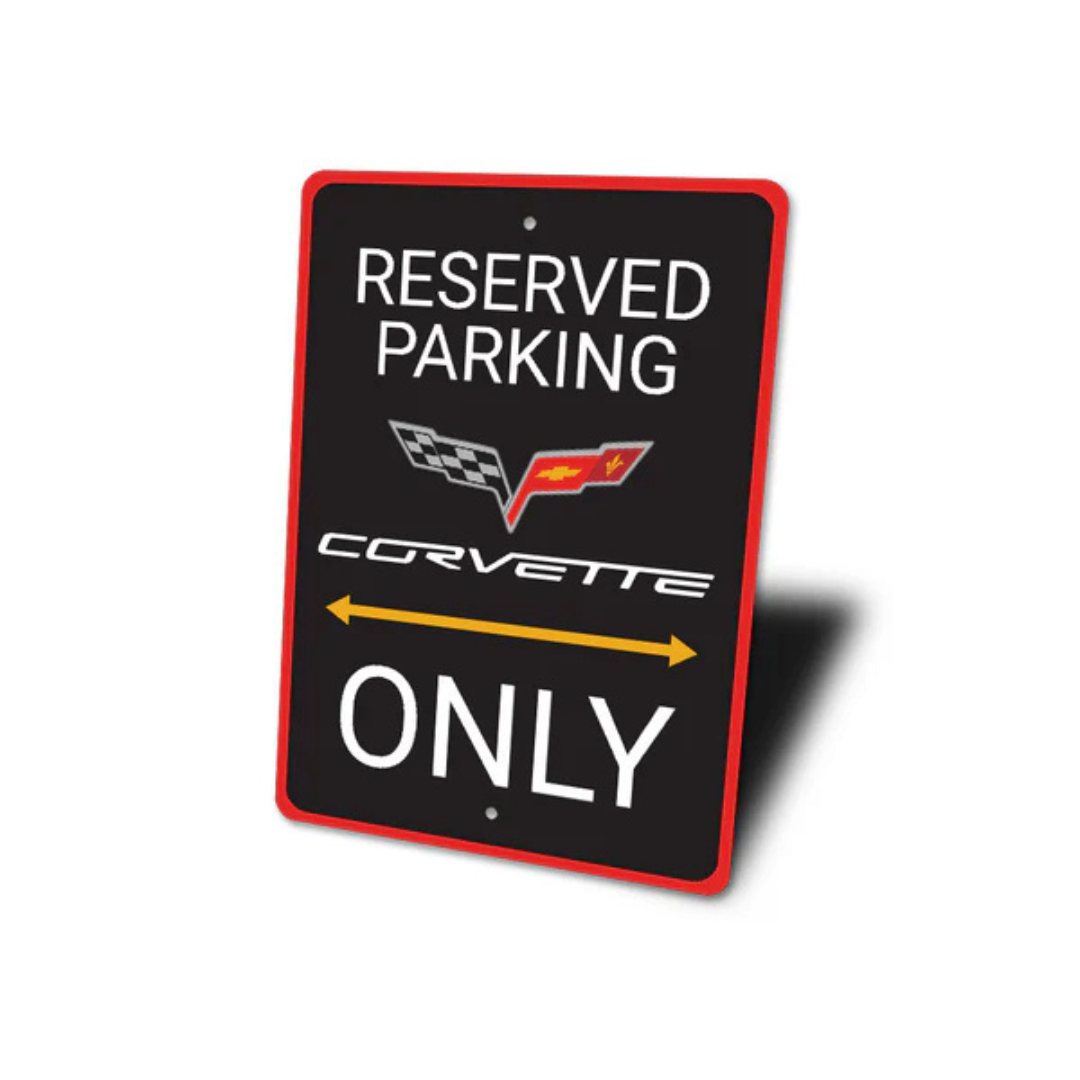 Corvette Reserved Parking Only Badge Sign
