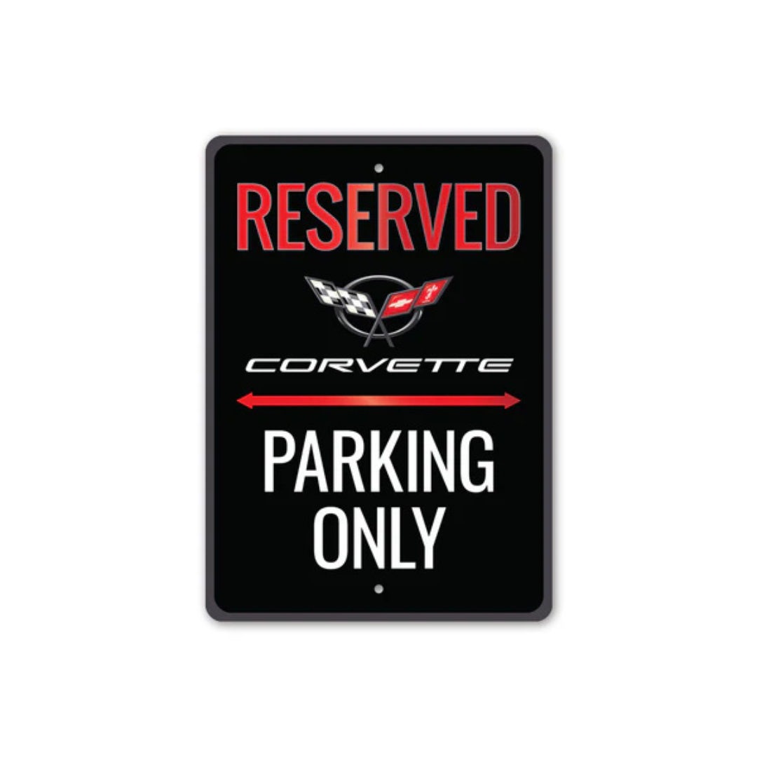 Corvette Reserved Parking Only Sign