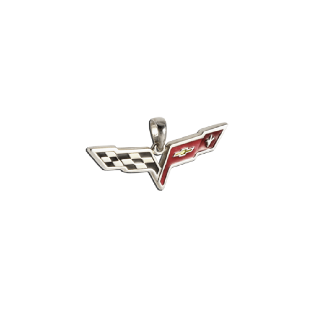 C6 Corvette Emblem Pendant | Sterling Silver | Corvette Store Online