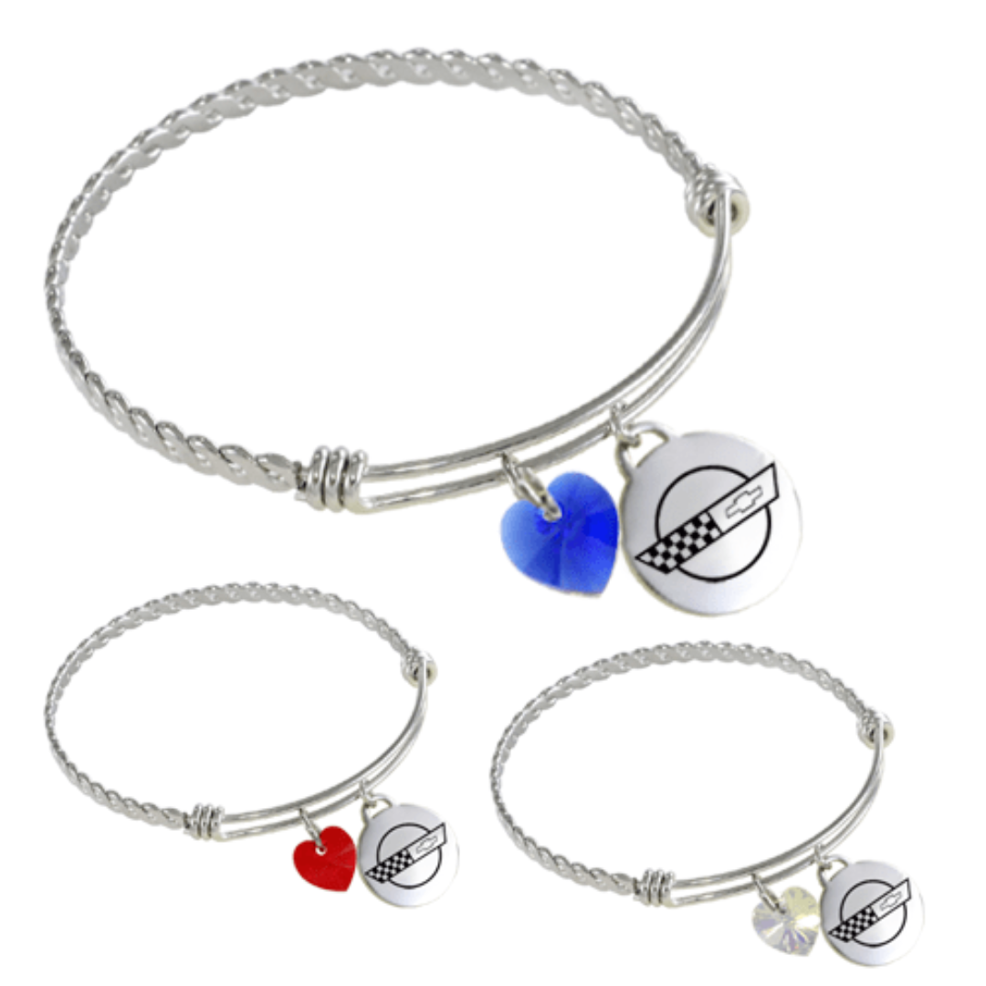 c4-corvette-twisted-bangle-charm-bracelet