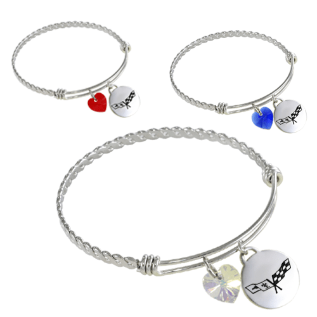 c3-corvette-twisted-bangle-charm-bracelet