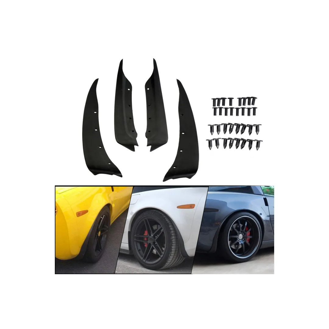 C6 2005-2013 Corvette Custom Painted Splash Guard Set - Smooth Finish - CA