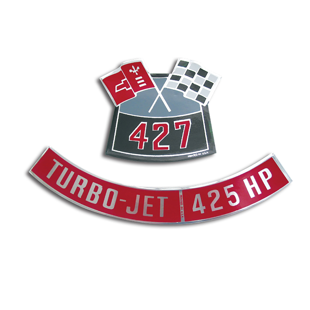 1966 Corvette Decals Air Cleaner 427/425 - CA