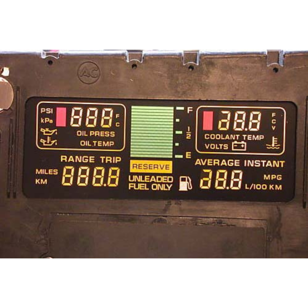 C4 1985-1989 Corvette Digital Dash Cluster Center Engine Info LCD Display - CA