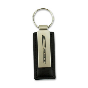 ERAY CORVETTE METAL AND LEATHER KEYCHAIN