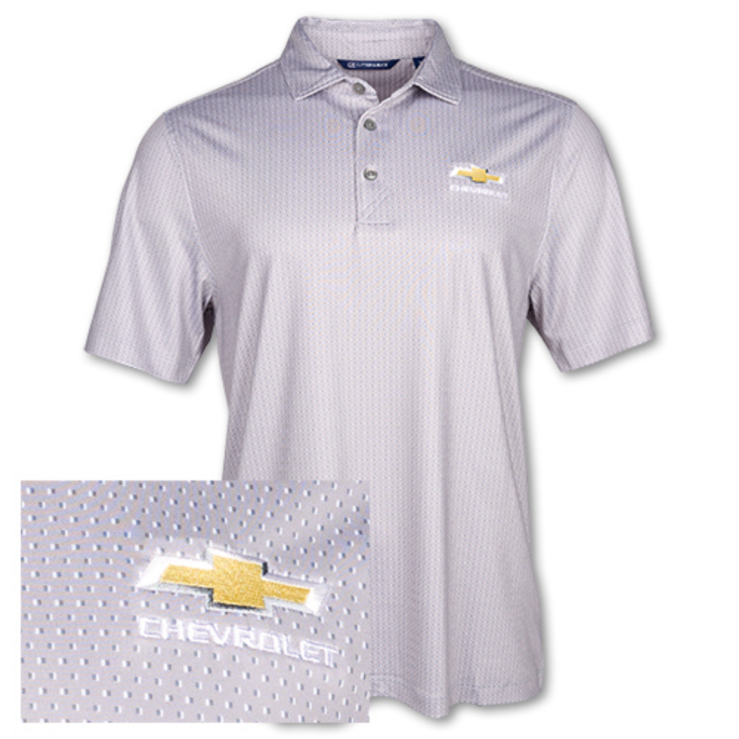 Gold Bowtie Cutter & Buck Recycled Shadow Polo