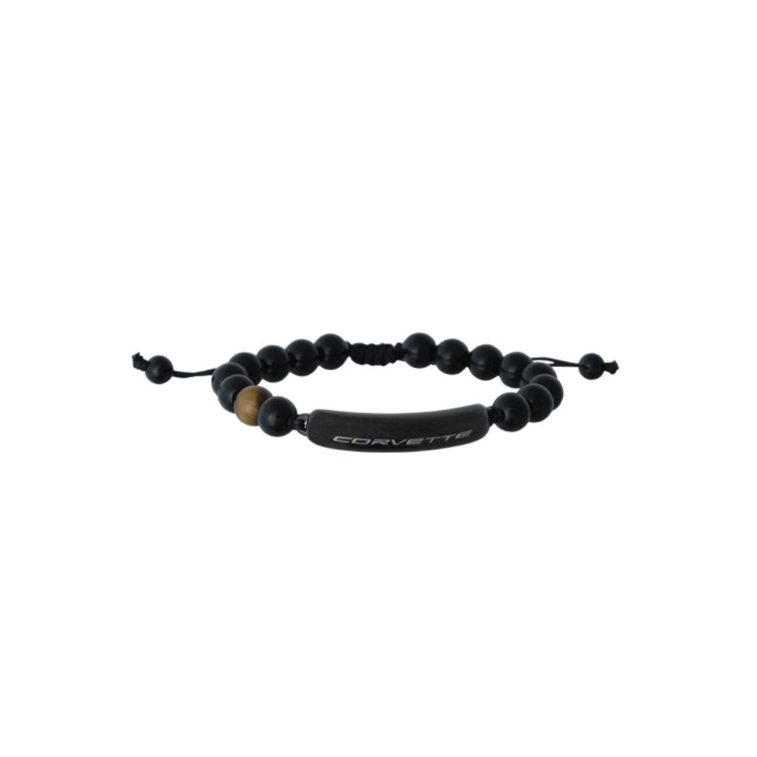C8 Corvette Black & Tiger Eye Stone Bracelet