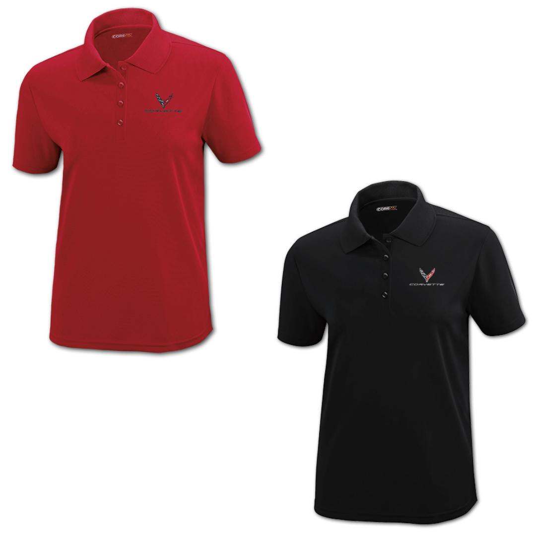 Ladies C8 Corvette Next Generation Core365 Polo
