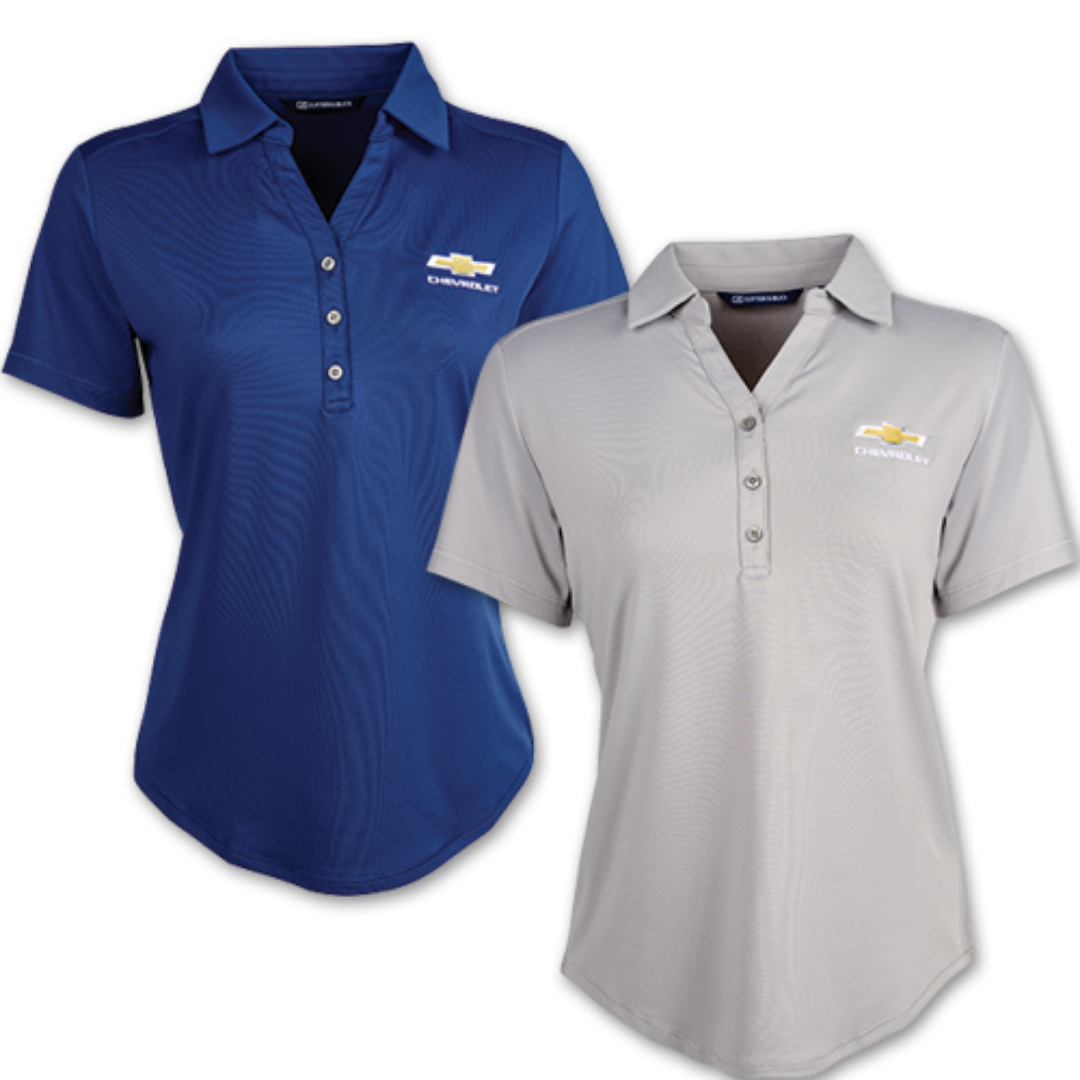 Ladies Gold Bowtie Cutter & Buck Polo