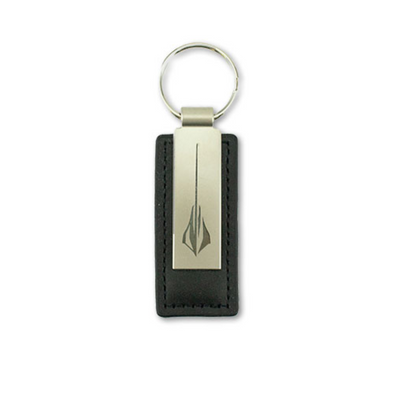STINGRAY METAL AND LEATHER KEYCHAIN