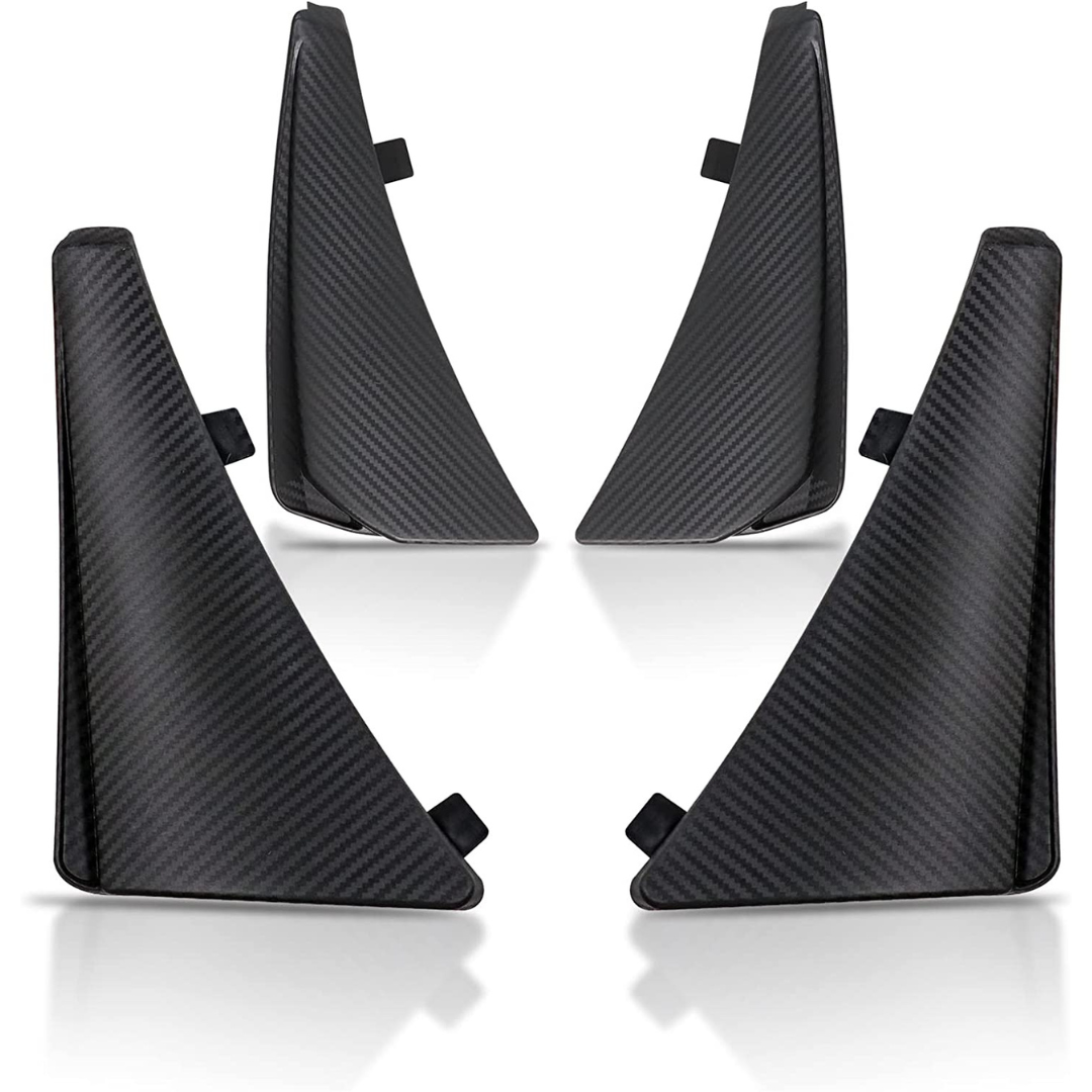 C8 2020-2024 Corvette Textured Carbon Fiber OEM Style Front & Rear Splash Guards - 4pc - CA