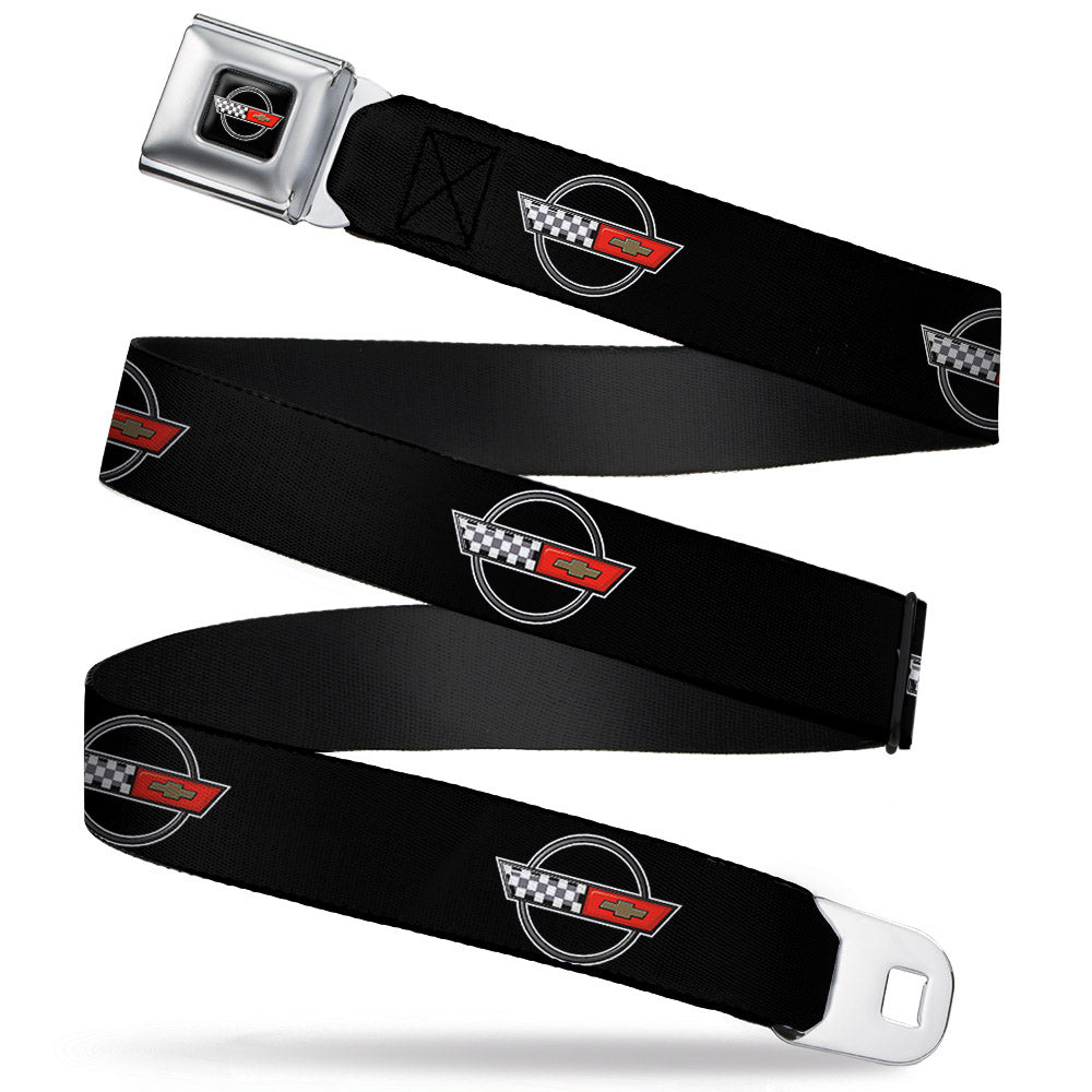 Corvette C4 Checker Bowtie Logo Seatbelt Belt - C4 Webbing