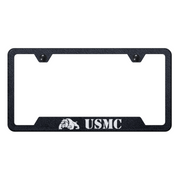 usmc-bulldog-cut-out-frame-laser-etched-rugged-black-44620-corvette-store-online