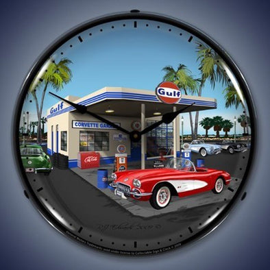 1959 Corvette Lighted Wall Clock - [Corvette Store Online]