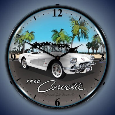 1960 Corvette Lighted Wall Clock - [Corvette Store Online]